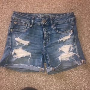 American Eagle distressed jean shorts